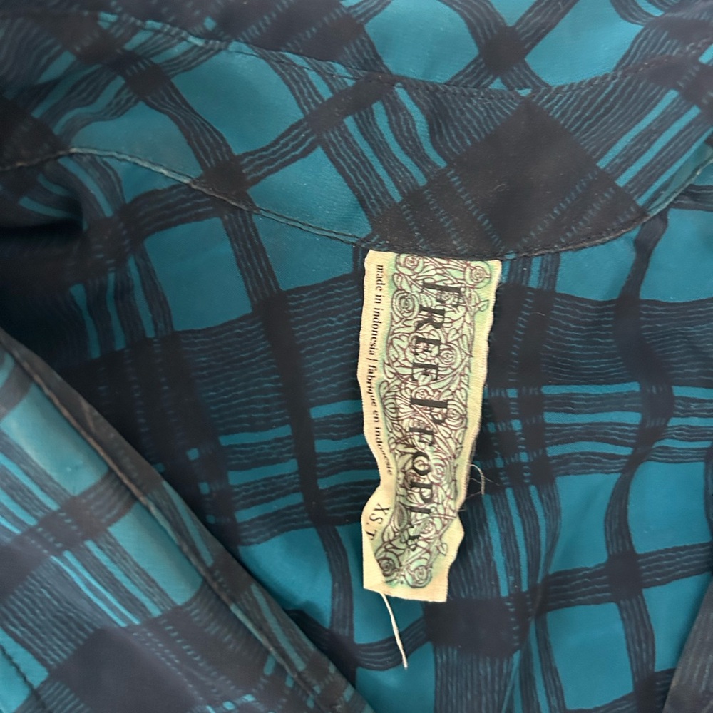 Teal and Black Plaid Jacket